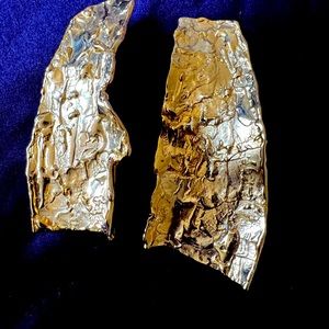 Statement abstract brass earrings